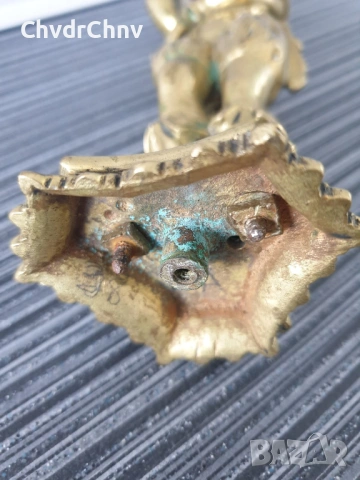 20см-2кг статуетка/стара френска бронзова фигура-надстройка за каминен часовник, снимка 8 - Антикварни и старинни предмети - 53481147