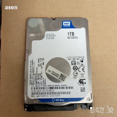 Продавам хард диск за лаптоп Western Digital WD Blue 2.5 1TB SATA3 WD10SPZX