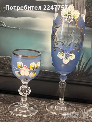 Бохемски кристал, снимка 3 - Антикварни и старинни предмети - 52253175