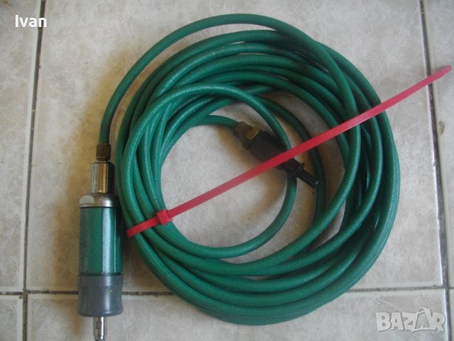 Пневматична Немска Старо Качество-Мини Дрелка-Шлифовалка-С Маркуч и Диамантено Острие-Отлична-6 bar, снимка 4 - Диамантени и режещи инструменти - 41597021