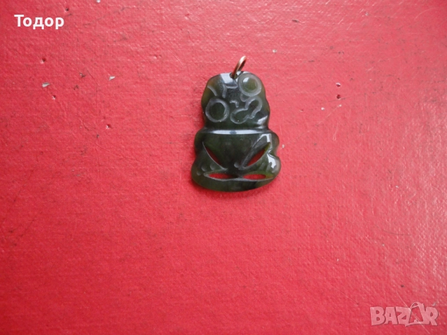 Маорски медальон колие ХЕИ ТИКИ нефрит и злато , снимка 6 - Колиета, медальони, синджири - 52836219