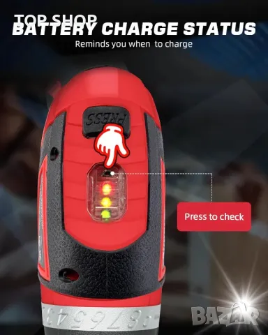 Комплект акумулаторен електрически винтоверт DuroFort 8V, с 30 накрайника и калъф, снимка 5 - Винтоверти - 49546568