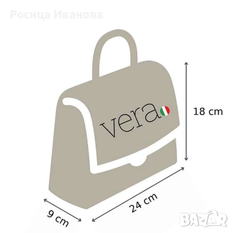 VERA "Fage" - Луксозна Италианска Чанта от Естествена Кожа, снимка 2 - Чанти - 50760259
