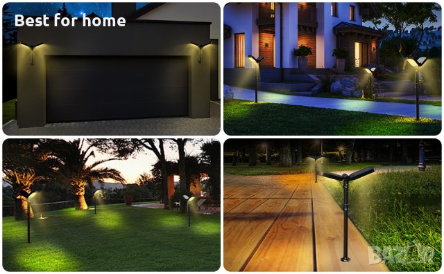 Соларни лампи комплект от 2 бр. Lafhome Solar Lights, снимка 4 - Соларни лампи - 41747207