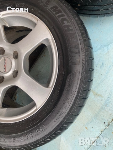 джанти 15 цола с летни гуми 195/65/15, снимка 4 - Гуми и джанти - 53538347