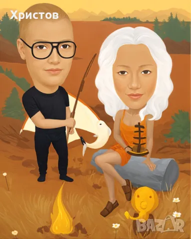 Карикатура портрет, снимка 5 - Картини - 47869093