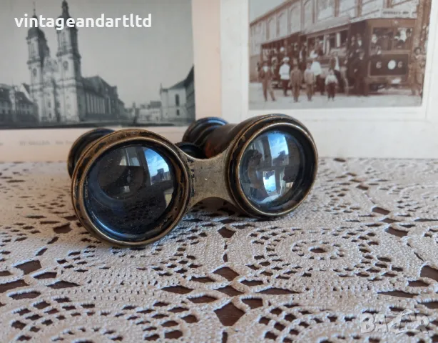 Антикварен бинокъл, запазен, работи, снимка 3 - Антикварни и старинни предмети - 47426195