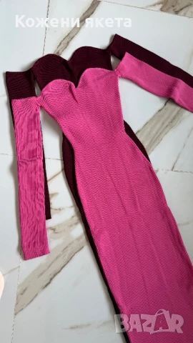 Рипс дълги рокли със сърцевидно деколте, снимка 4 - Рокли - 51363123