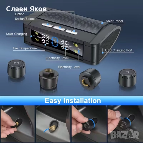 TPMS - Система за Мониторинг на Налягането и Температурата в Гумите за външен монтаж, снимка 3 - Аксесоари и консумативи - 52823314