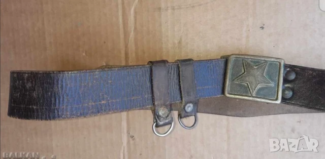 Стар военен колан Българска армия армейски, снимка 2 - Колани - 51239270