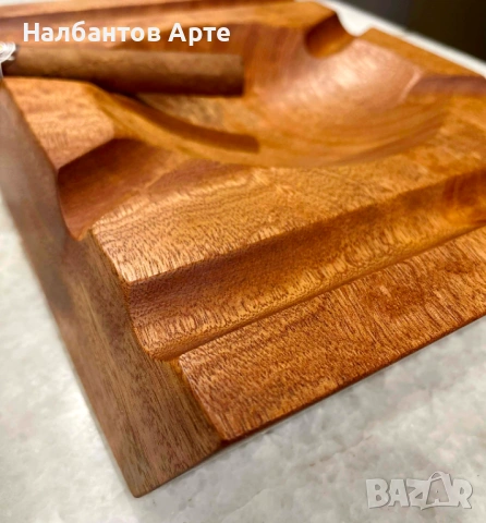 пепелник за пури от махагон сапели - масив, снимка 5 - Други - 53533474