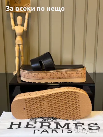 Hermes Дамски Чехли На Платформа Хермес Код E275, снимка 6 - Чехли - 50415370