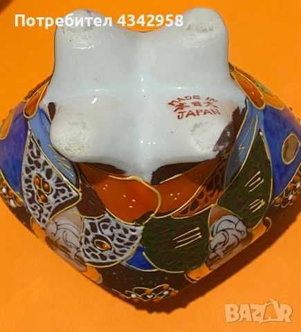 🏺 Японски винтидж кадилници Satsuma – комплект 2 броя (1920–1940 г.), снимка 6 - Антикварни и старинни предмети - 53565251