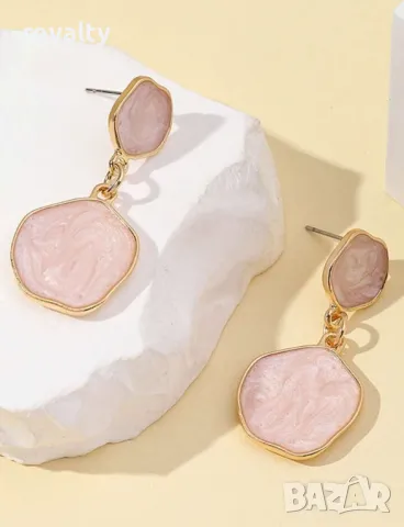 Елегантни обеци в Бохо стил от цинкови сплави в цветно масло 🥥, снимка 2 - Обеци - 49236510