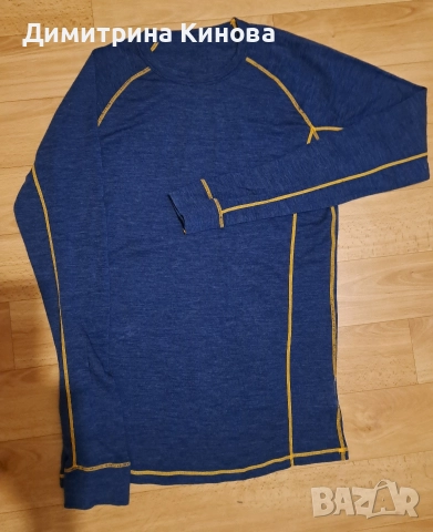 Мъжка термо блуза 100% вълна, снимка 2 - Спортни дрехи, екипи - 52828890