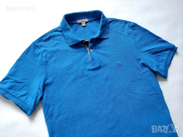 Burberry Cotton Polo Shirt Logo Men’s - L - оригинална мъжка тениска , снимка 2 - Тениски - 41191491