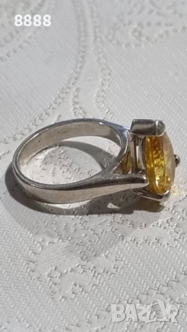 Дамски сребърен пръстен със естествен султанит, снимка 5 - Пръстени - 44343034