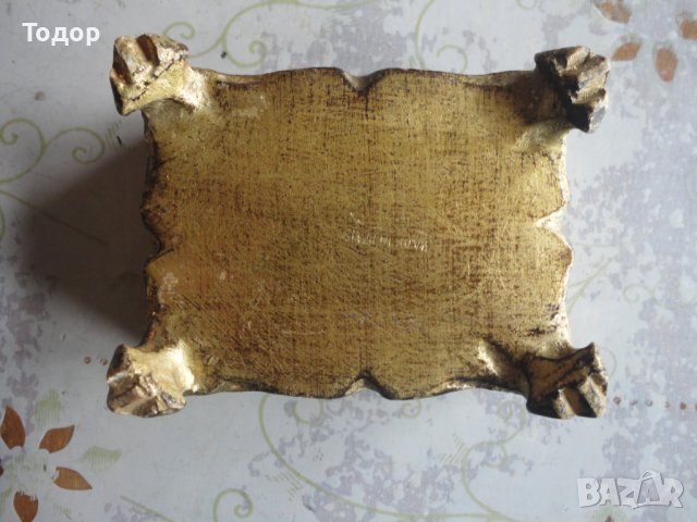 Позлатена рисувана италианска дървена кутия за бижута , снимка 11 - Колекции - 41187797