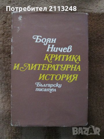 Боян Ничев - Критика и литературна история