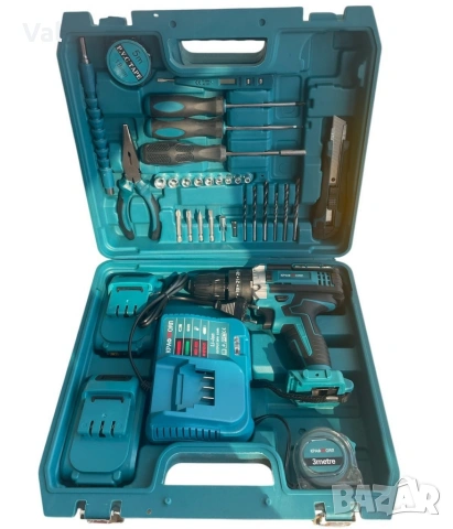 Комплект акумулаторен винтоверт – 30 части, снимка 4 - Винтоверти - 53690509