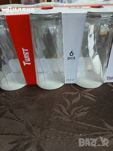 2 комплекта с по 6 чаши за вода нови, снимка 2 - Чаши - 53616932