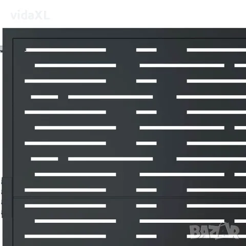 vidaXL Градинска порта, антрацит, 100x200 см, стомана, квадратен дизайн, снимка 7 - Огради и мрежи - 56146168
