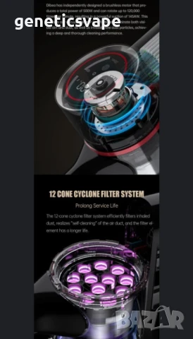 Компактна мощна 500вата нова прахосмукачка най- ново поколение 2023, снимка 9 - Прахосмукачки - 51385125