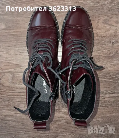 Боти с връзки 42 номер, снимка 4 - Дамски боти - 49205232