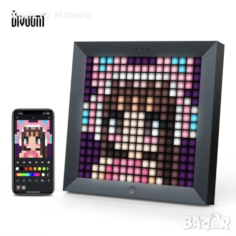 Фоторамка цифрова с пиксели 16 х 16 RGB LED програмируема Divoom Pixoo, снимка 3 - Лед осветление - 52465119