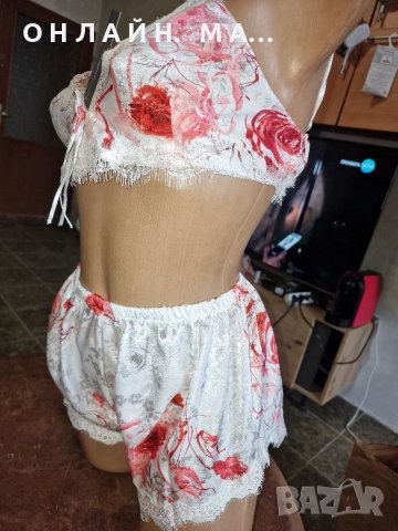Сатенен Комплект JISEPHINE /M.L , снимка 4 - Корсети, бюстиета, топове - 39604193
