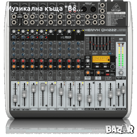 Смесителен пулт 6 моно + 4 стерео Behringer QX1222USB