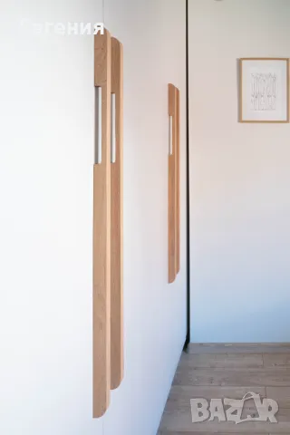 Заоблена дълга дръжка за гардероб от Дъб масив 1000мм