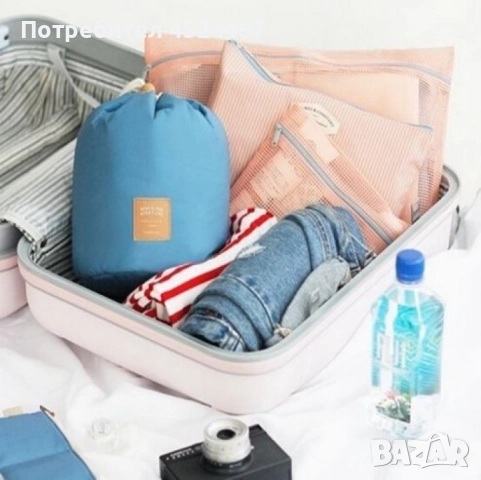 Козметичен органайзер тип чанта за пътуване с няколко вътрешни отделения HZH14, снимка 7 - Други - 51546433