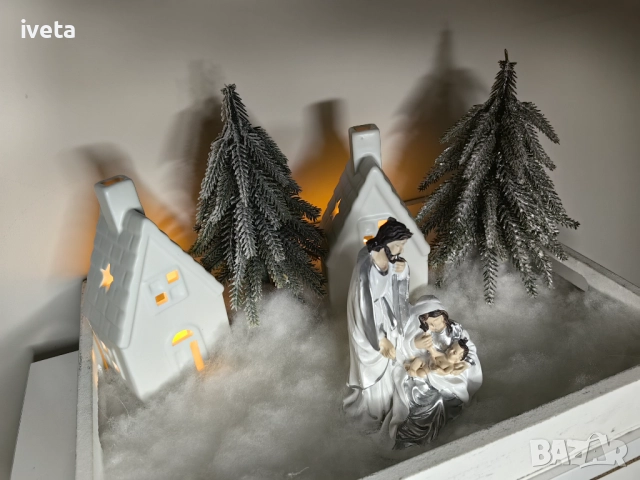 Коледна сцена на Рождество Христово, снимка 2 - Декорация за дома - 52674860