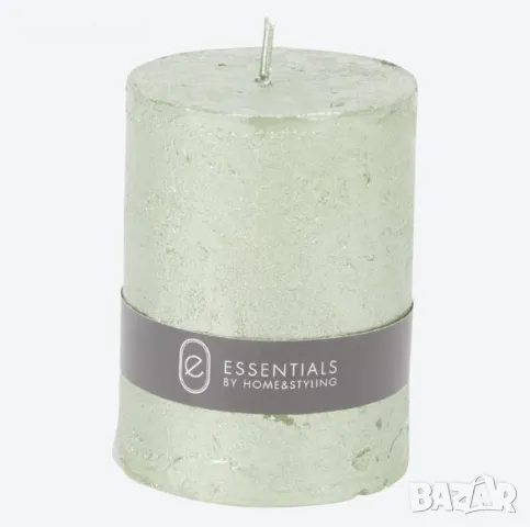 Свещ с метален ефект голяма 6х8 см 30часа