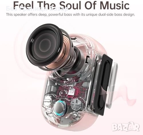 Нова колонка Компактен клипс Bluetooth говорител с Hi-Fi стерео и микрофон, снимка 2 - Bluetooth тонколони - 51937858