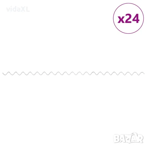 vidaXL Спирали за габион, 24 бр, поцинкована стомана, 100 см