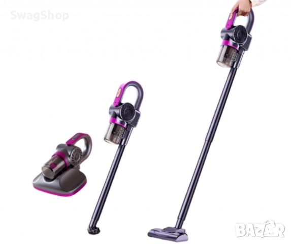 Безжична преносима прахосмукачка с голямо засмукване за отстраняване на ултравиолетови акари 3 в 1 .