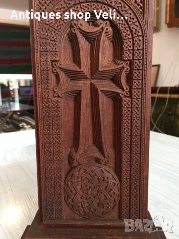 Арменски кръст дърворезба №4497, снимка 4 - Други ценни предмети - 42113653
