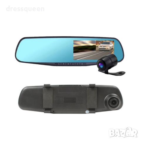 K95 Видеорегистратор, Огледало за автомобил, с предна и задна камера за паркиране