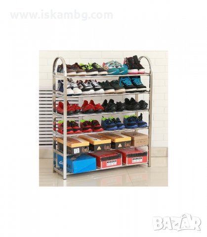 СТЕЛАЖ ЗА ОБУВКИ МЕТАЛЕН НА 4, 5 или 6 НИВА - код 2480, снимка 5 - Етажерки - 33939193