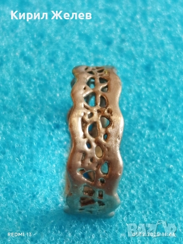 Сребърен пръстен с ажурна плетка красив стилен дизайн 26095, снимка 2 - Пръстени - 52605791