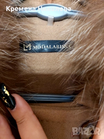 Зимно палто с естествена яка, снимка 2 - Якета - 52336489