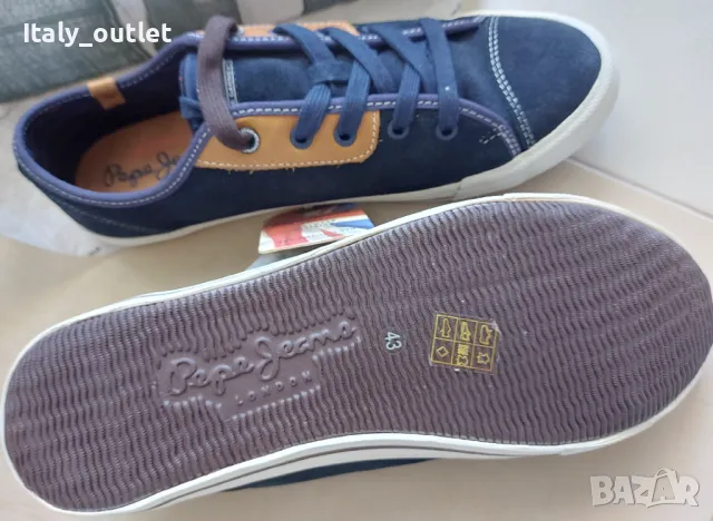 Оригинални в кутия кецове Pepe Jeans, естествен велур, 43, снимка 3 - Кецове - 50125425