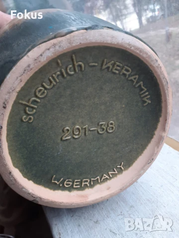 Страхотна голяма ваза немска керамика Scheurich Keramik, снимка 4 - Антикварни и старинни предмети - 51074570