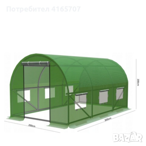 Компактна оранжерия - професионална защита и идеални условия за вашите култури - 3 х 2 х 2м - 3 сегм