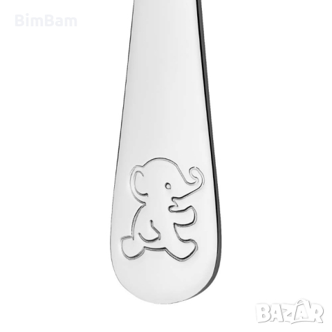 Комплект детски прибори за хранене LUCA BESSONI - Paula с животни - 3 части, снимка 2 - Прибори за хранене, готвене и сервиране - 44599468