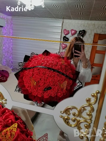 вечен букет от 101 рози, снимка 2 - Подаръци за жени - 53690771