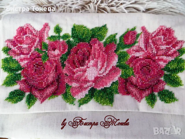 Чанта нашита с мъниста, снимка 2 - Чанти - 49241127