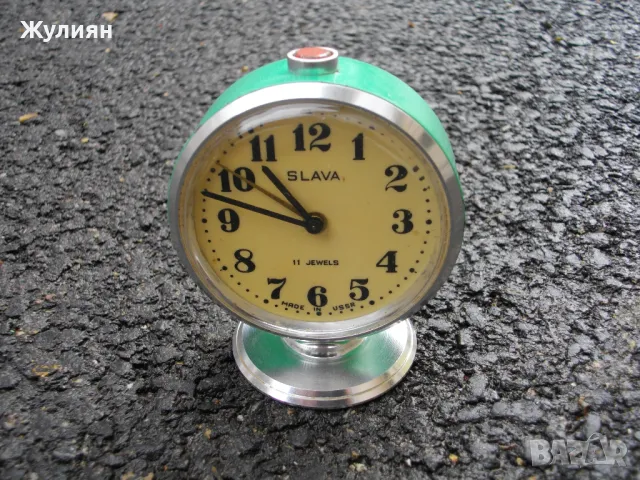КОЛЕКЦИОНЕРСКИ БУДИЛНИК СЛАВА SLAVA , снимка 4 - Антикварни и старинни предмети - 47405929